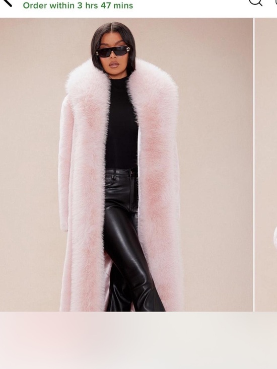 Fashion Nova Jackets & Blazers - Luxury Faux Fur Long Coat - Blush Pink